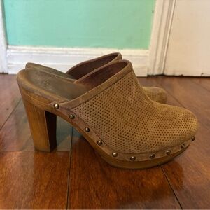 UGG Women's Perforated Suede Brown Mules